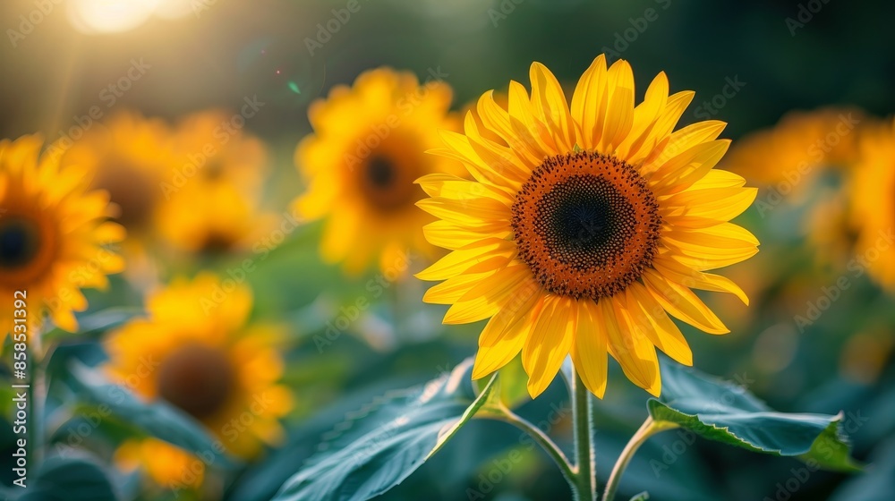 Sunny day sunflower field Sunny day sunflower field