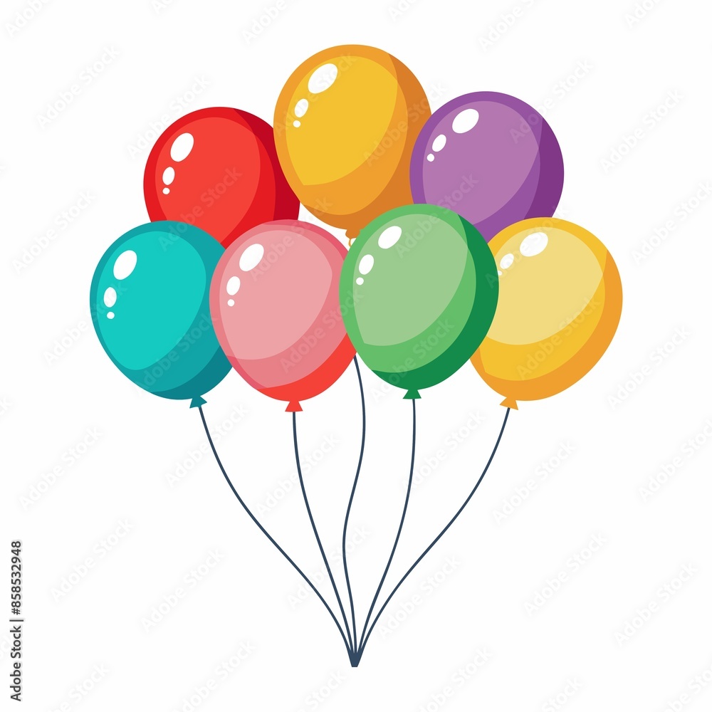 colorful balloons isolated on white background colorful balloons isolated on white background