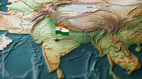 Indian Map  photo