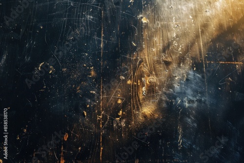 Abstract textured background with golden light effects