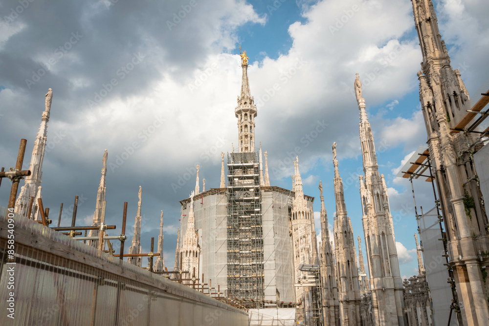 Views from Milan Cathedral in the city of Milan, Italy Views from Milan Cathedral in the city of Milan, Italy