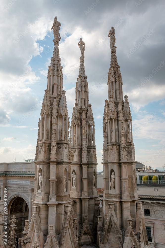 Views from Milan Cathedral in the city of Milan, Italy Views from Milan Cathedral in the city of Milan, Italy