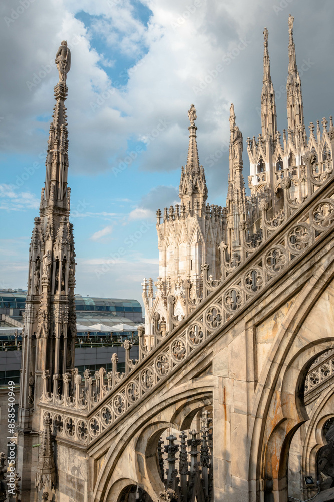 Views from Milan Cathedral in the city of Milan, Italy Views from Milan Cathedral in the city of Milan, Italy