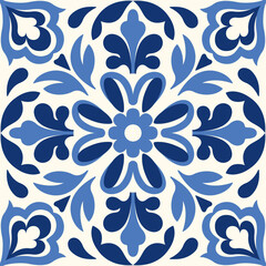 Keuken achterwand Portugese tegeltjes patronen A ceramic tile in Turkish design. Seamless and colorful Azulejo tiles. Portuguese and Spanish decor. Islamic, Arabic, Indian, and Ottoman motifs. Hand-drawn vector artwork.  © Danchenko