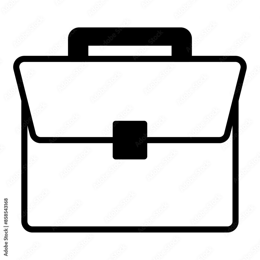 Briefcase glyph icon vector for mobile app, website, logo and presentation design. Briefcase glyph icon vector for mobile app, website, logo and presentation design.