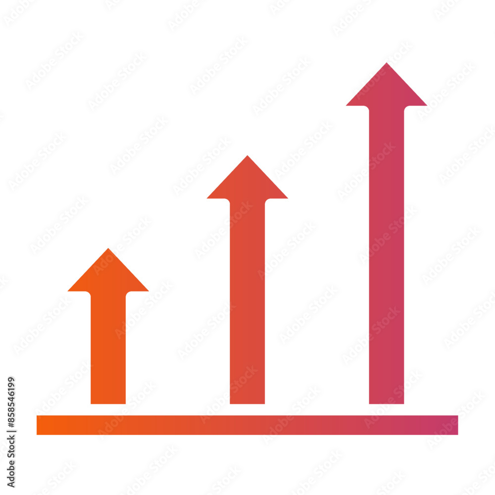 Growth gradient icon vector for mobile app, website, logo and presentation design. Growth gradient icon vector for mobile app, website, logo and presentation design.