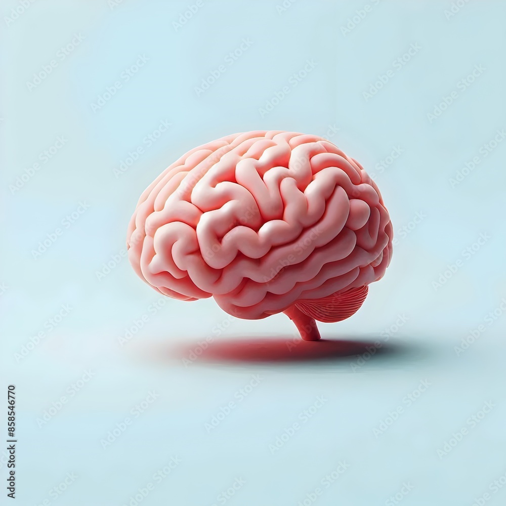 3d rendered illustration of human brain. Brain isolated 3d rendered illustration of human brain. Brain isolated