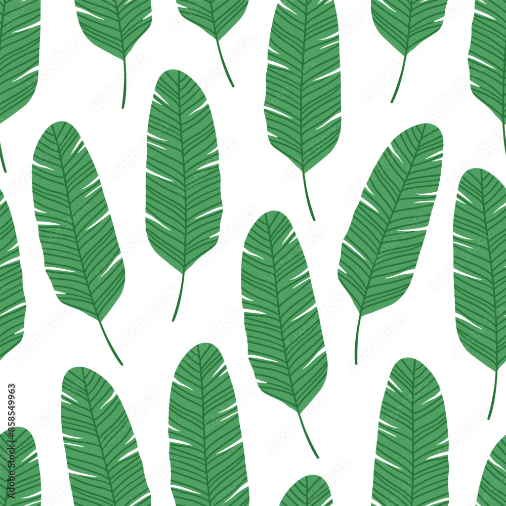 Seamless pattern with tropical jungle palm leaves. Tropic background. Floral modern pattern for textile, manufacturing etc. Vector illustration Seamless pattern with tropical jungle palm leaves. Tropic background. Floral modern pattern for textile, manufacturing etc. Vector illustration