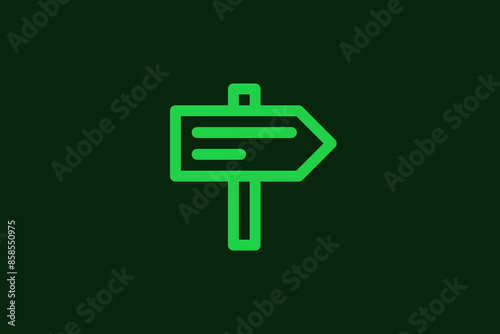 Vector illustration signpost in flat style design. Colorful vector icon for website, mobile app, banner, ui ux, web design, business, marketing, landing, infographics, mockup,development