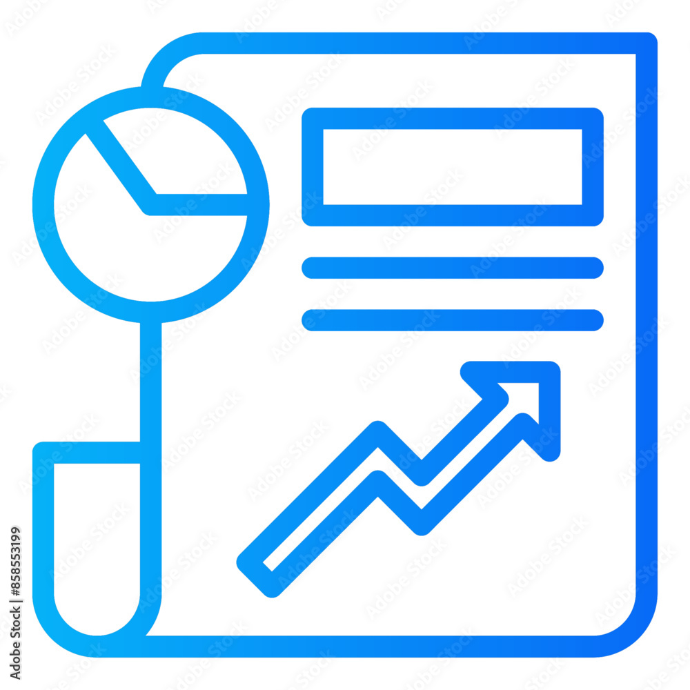 Report line gradient icon vector for mobile app, website, logo and presentation design. Report line gradient icon vector for mobile app, website, logo and presentation design.