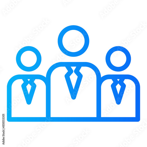 Teamwork line gradient icon vector for mobile app, website, logo and presentation design.