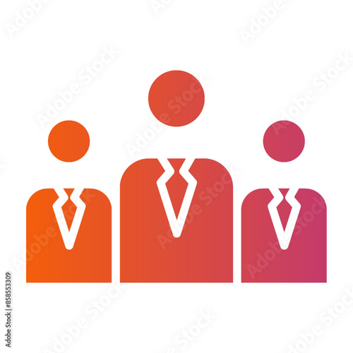 Teamwork gradient icon vector for mobile app, website, logo and presentation design.