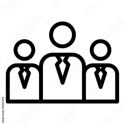 Teamwork outline icon vector for mobile app, website, logo and presentation design.