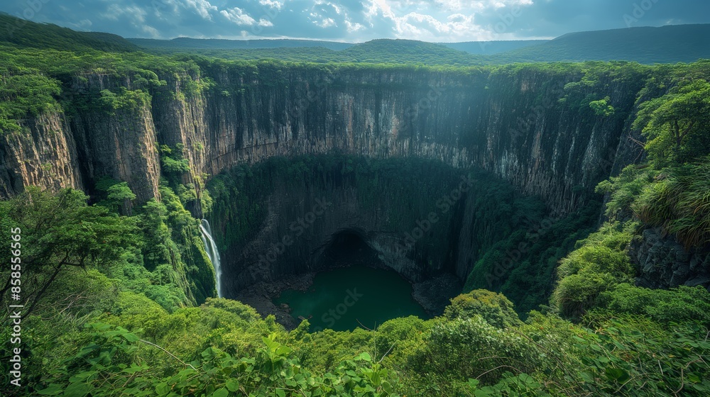 Majestic Sotano de las Golondrinas in Mexico - A Natural Wonder with Stunning Depth and Lush Surroundings Majestic Sotano de las Golondrinas in Mexico - A Natural Wonder with Stunning Depth and Lush Surroundings