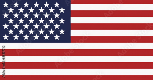 Minimalist American Flag: Flat Vector Design