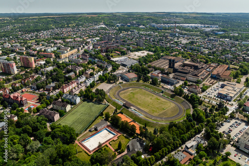Obraz na płótnie Poland- Zawiercie City AERIAL w salonie