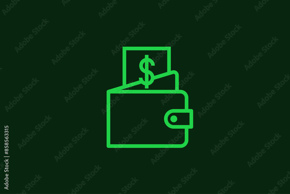 Geometric wallet with money illustration in flat style design. Vector illustration.
Geometric wallet with money illustration in flat style design. Vector illustration.