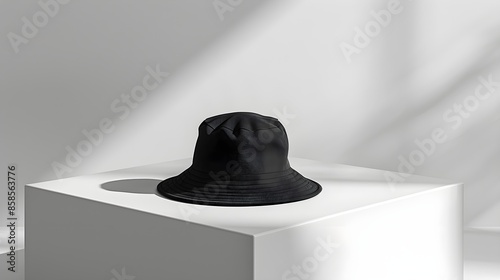  Mock up of 3Dd model black hat photo