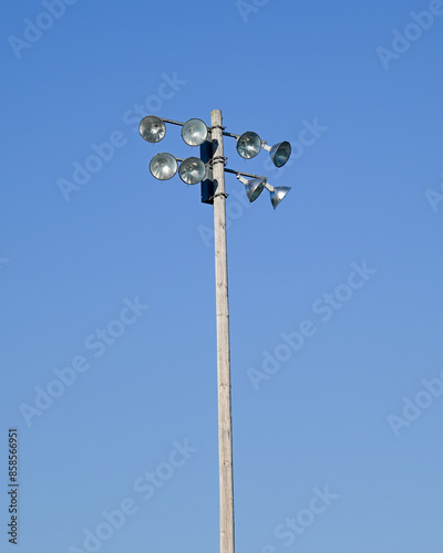 Baseball field light pole