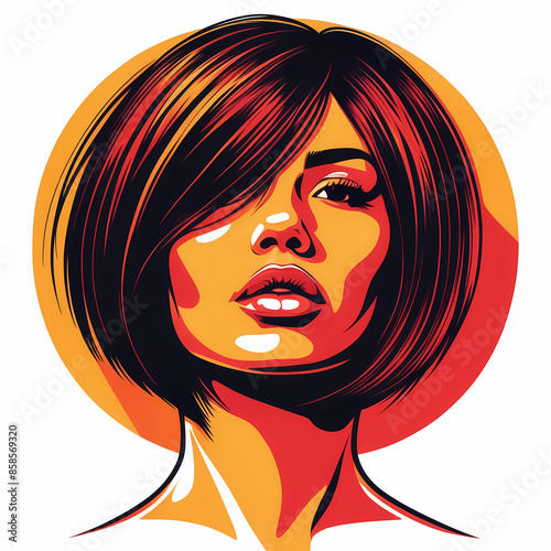 Logo for a Latina beauty or hair stylist salon, featuring chic design elements inspired by Latin culture