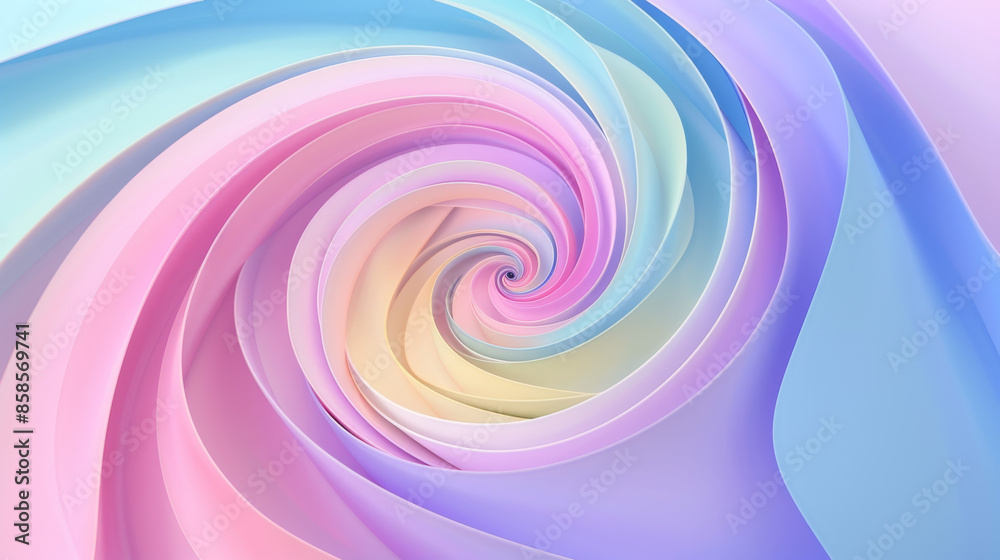 3d render of abstract background with pastel colors, curved lines and gradient in spiral shape. Background for design, banner or cover 3d render of abstract background with pastel colors, curved lines and gradient in spiral shape. Background for design, banner or cover