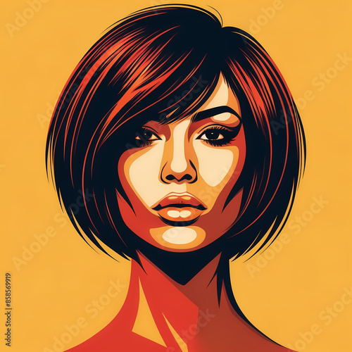 Logo for a Latina beauty or hair stylist salon, featuring chic design elements inspired by Latin culture