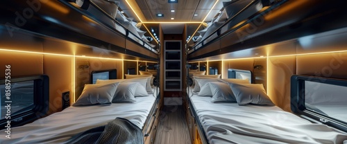 Comfortable Sleeper Bus With Individual Pods