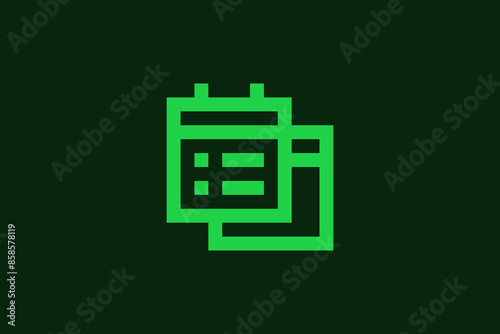 Vector chatting illustration in flat design style, geometric texting icon.