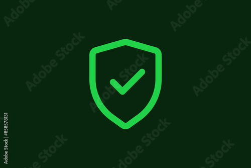 protection illustration in flat style design. Vector illustration. Green color version.
