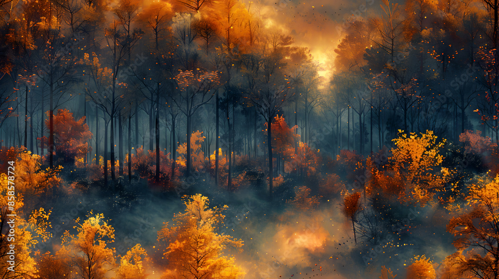 The Magical Charm of Autumn Forest The Magical Charm of Autumn Forest