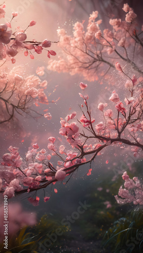 Obraz na płótnie cherry blossom w salonie