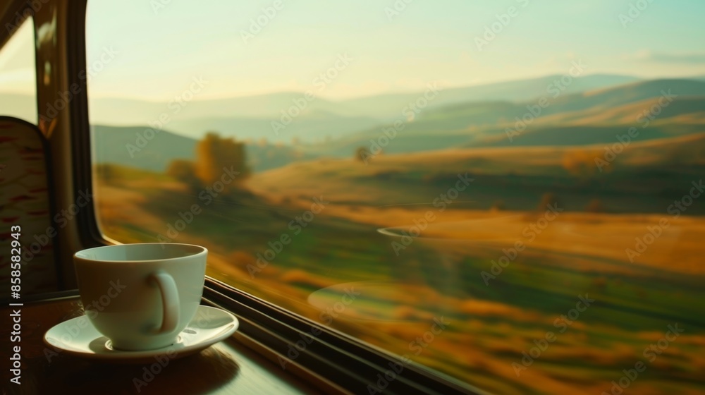 Savoring a hot cup of coffee while gazing out at endless rolling hills and valleys. Savoring a hot cup of coffee while gazing out at endless rolling hills and valleys.