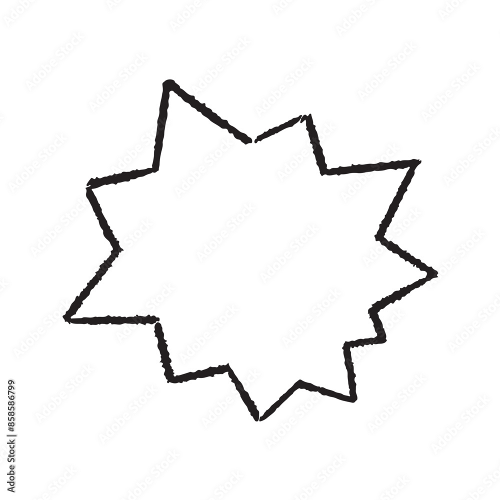 手描きのトゲトゲした吹き出し 手描きのトゲトゲした吹き出し