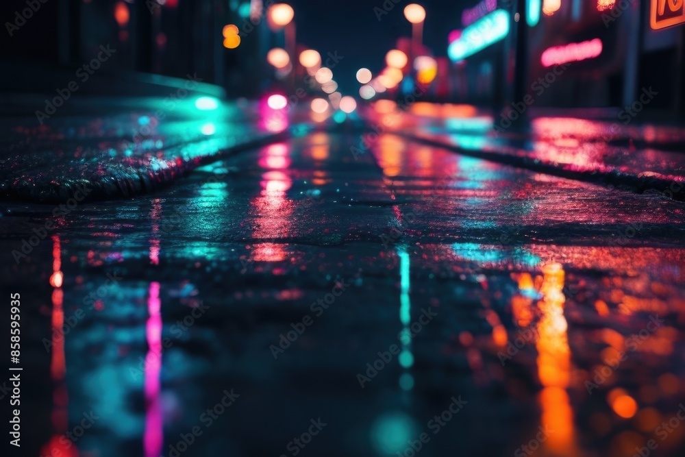 Empty road at city night Empty road at city night