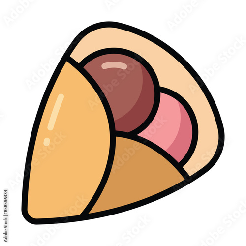 Simple Crepes colorful icon Illustration. The icon illustration can be used for websites, print templates, presentation templates, illustrations, etc