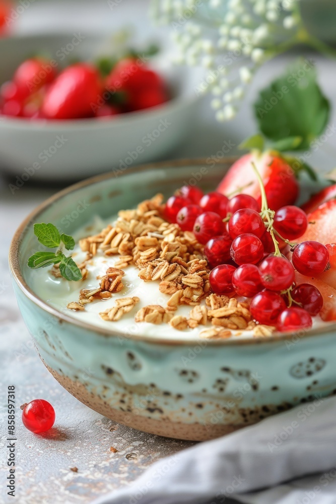 Breakfast with berries Breakfast with berries