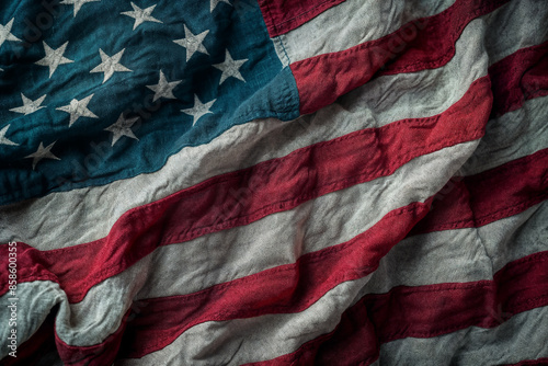 Closeup Patriotic Flag Background