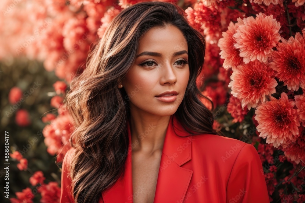 Beautiful woman in a spring fashion style concept Beautiful woman in a spring fashion style concept
