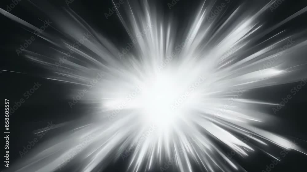 A bright burst of white light radiates outward from the center on a dark background, simulating an explosion or supernova. The light beams create a dynamic and dramatic effect, with a sense of motion A bright burst of white light radiates outward from the center on a dark background, simulating an explosion or supernova. The light beams create a dynamic and dramatic effect, with a sense of motion