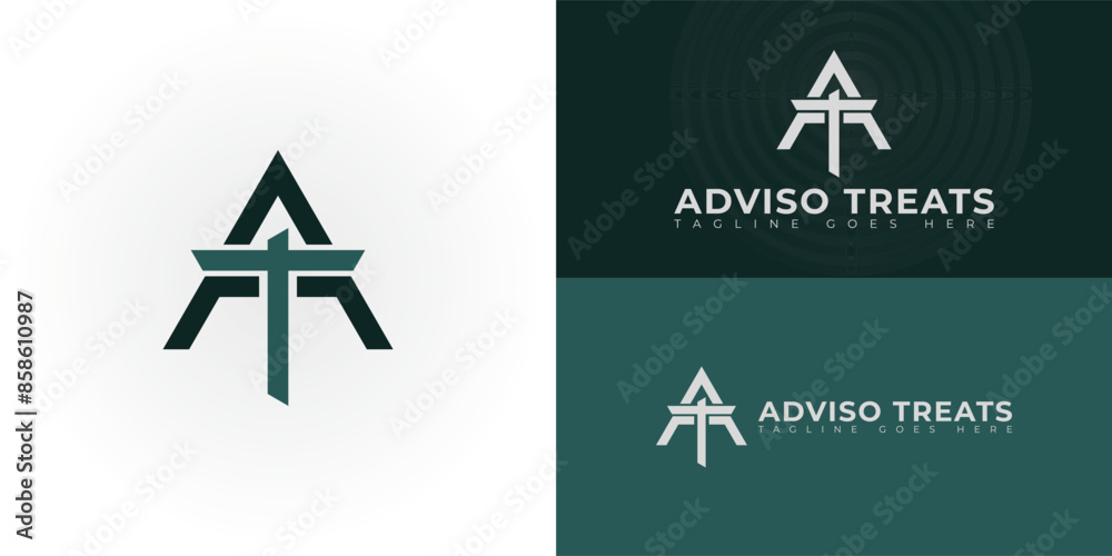 Abstract initial triangle letters AT or TA logo in green color isolated on multiple background colors. The logo is suitable for business and consulting company logo vector design illustration Abstract initial triangle letters AT or TA logo in green color isolated on multiple background colors. The logo is suitable for business and consulting company logo vector design illustration