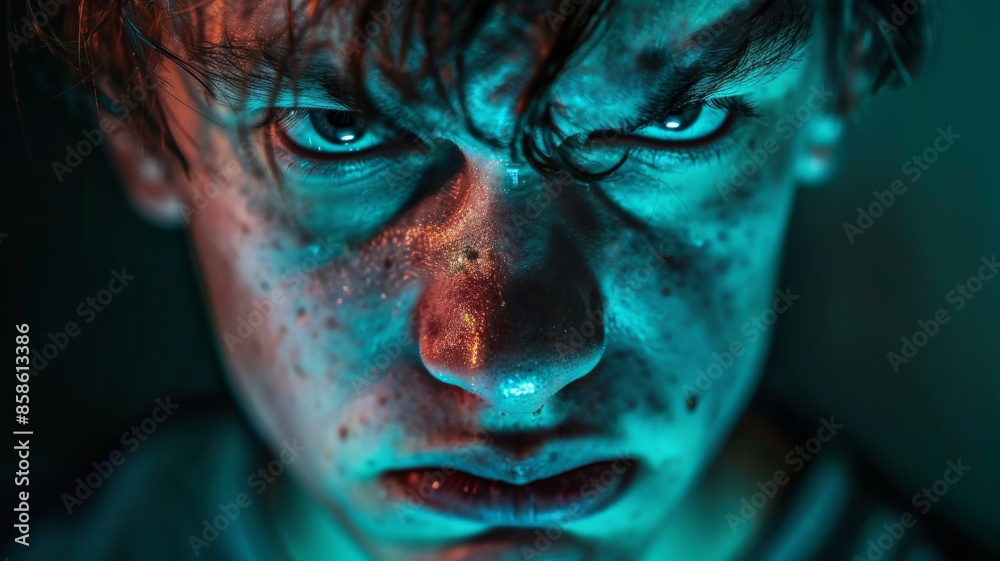 A man with anger and frustration on his face A man with anger and frustration on his face