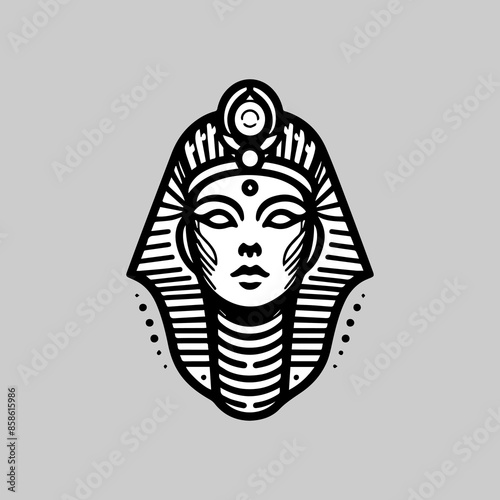Cleopatra logo design icon template