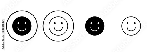 smile icon set. smile emoticon icon. feedback
