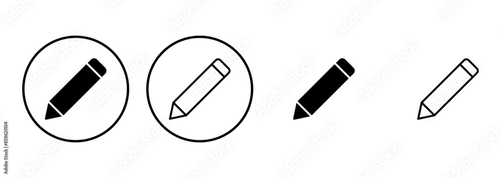 Pencil icon set. pen symbol. edit icon vector Pencil icon set. pen symbol. edit icon vector