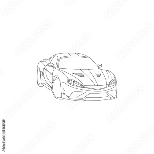 Sketch of a super car v11.
