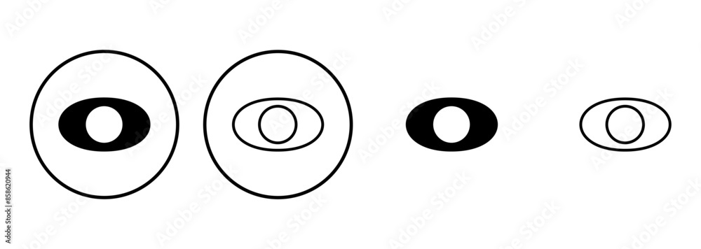 Eye icon set. Eye vector icon. Look and Vision icon. Eye icon set. Eye vector icon. Look and Vision icon.