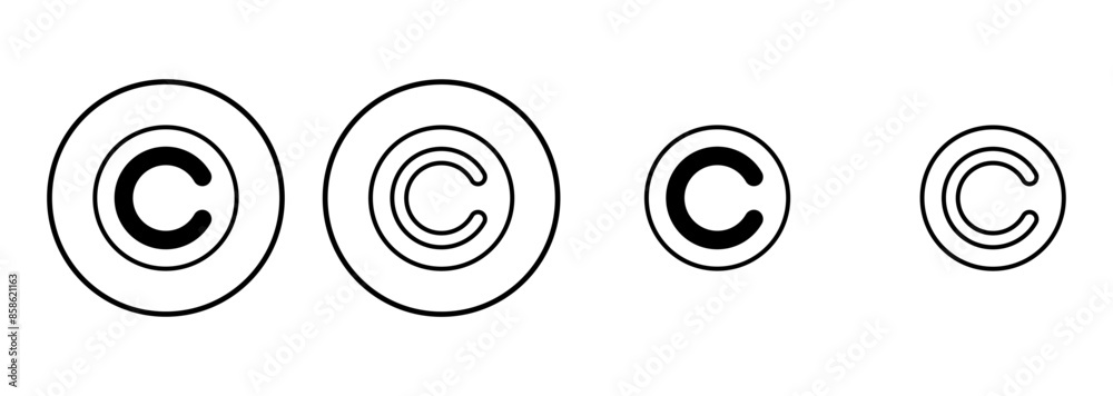 Copyright icon set. copyright symbols Copyright icon set. copyright symbols