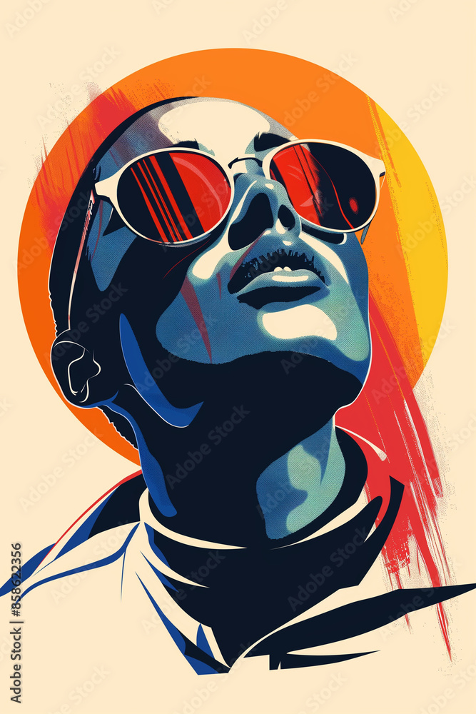illustration of a person in wearing glasses illustration of a person in wearing glasses