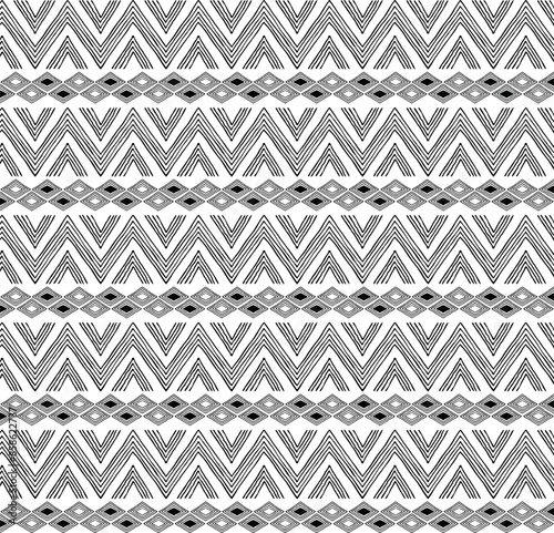 Geometric ethnic pattern seamless l. Design for background ,curtain, carpet, wallpaper, clothing, wrapping, Batik, vector illustration.