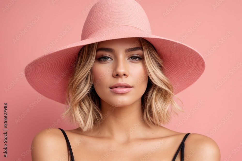 Beautiful woman in summer fashion style concept Beautiful woman in summer fashion style concept
